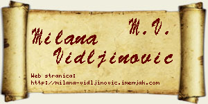 Milana Vidljinović vizit kartica